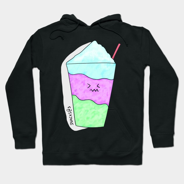 Brain freeze colorful slushy Hoodie by Snacks At 3